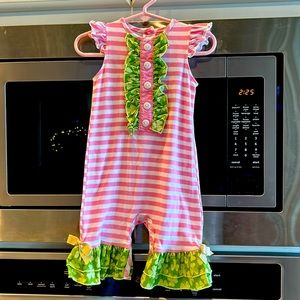 St. Patrick’s Day RicRac & Ruffles Romper, 18 months.
